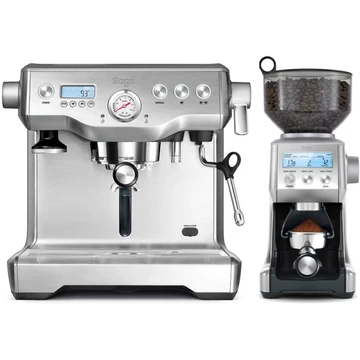 SAGE  kávéfőző dupla bojlerrel + Smart Grinder Pro Kávédaráló